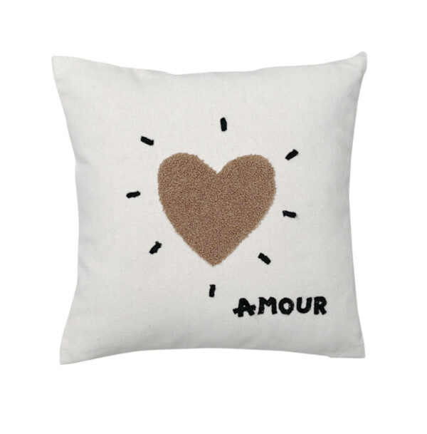 coussin influence coeur beige