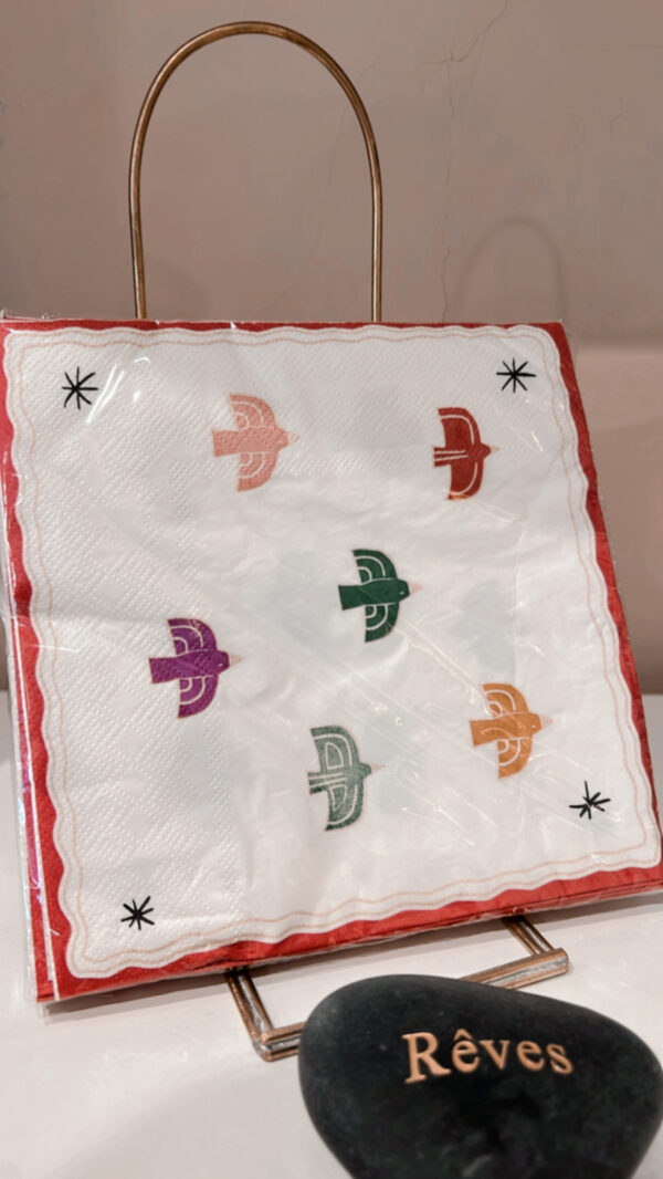 serviette papier oiseau