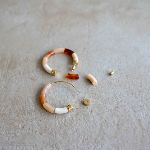 boucle d'oreille parabaya bola café