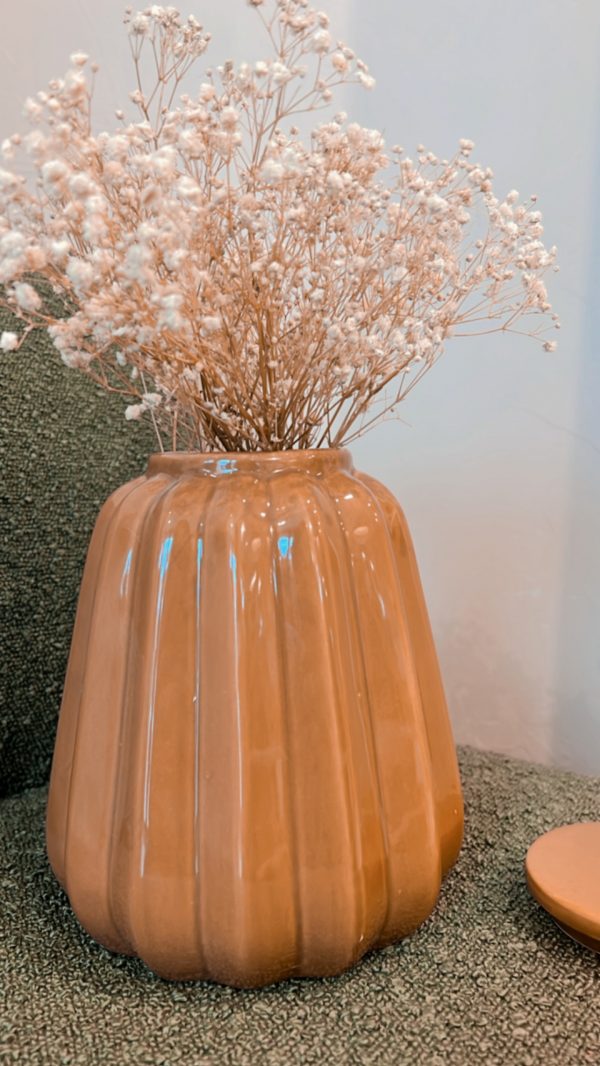 vase pot ondule opjet marron