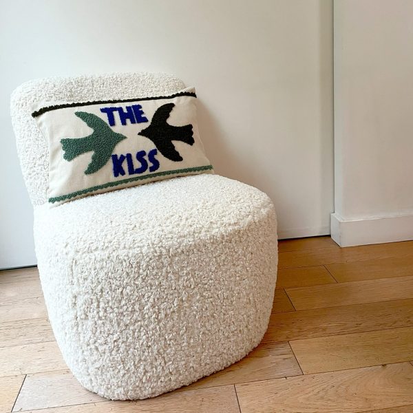coussin kaki kiss