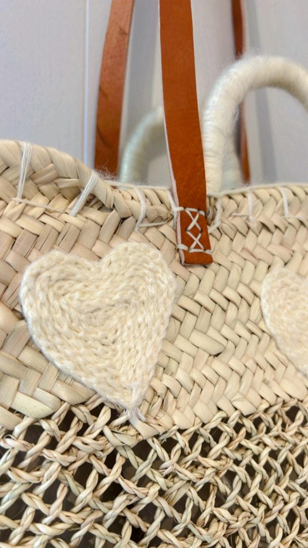 panier beige coeur