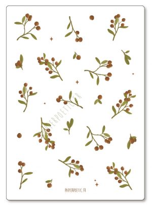 motif fleuri automne papier poetic carte postale