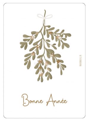 carte postale branche de gui papier poetic