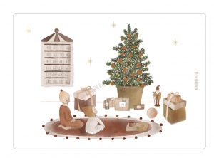 carte postale papier poetic noël