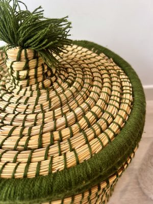 panière laine verte